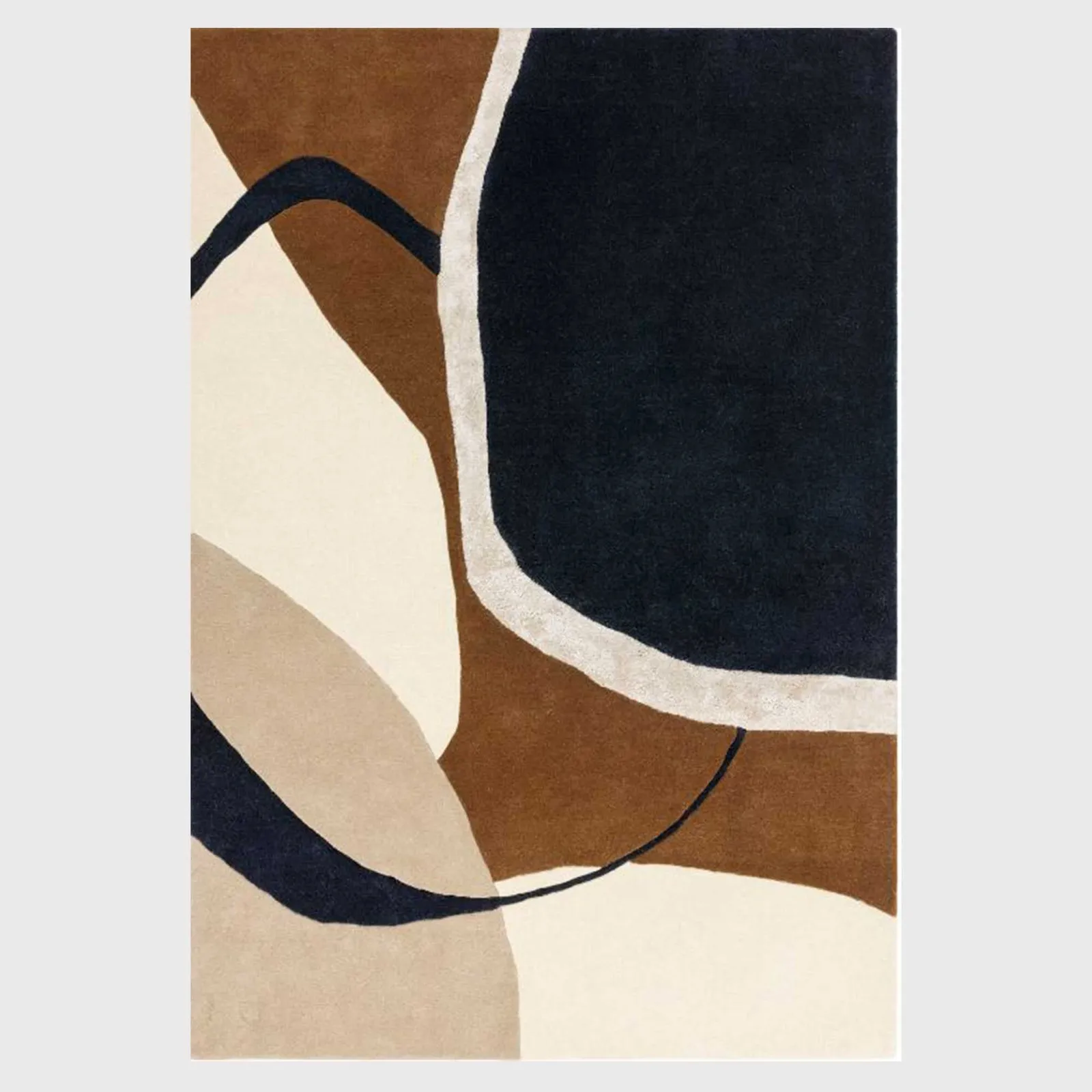 Kinsley 160X230Cm Rug Rust, Square, Brown Wool Blend | Barker & Stonehouse
