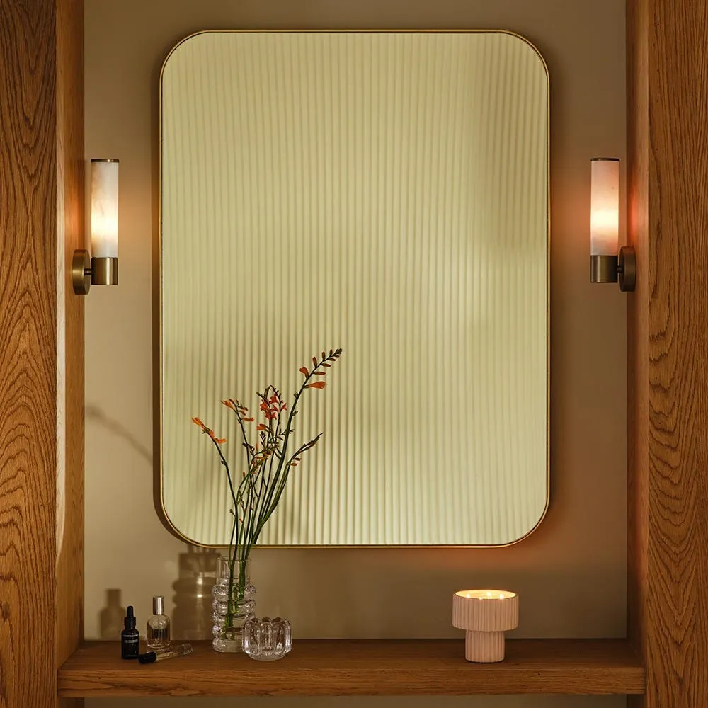 Heal's Fine Edge Mirror Rectangle Curved Black 100x75cm 5