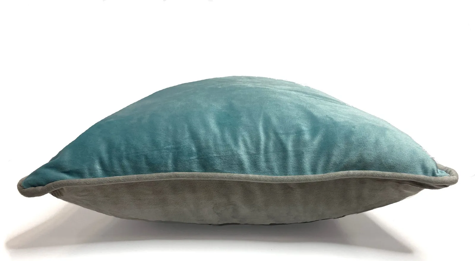 Rapport Home Piped Velvet Polyester Cushion Cover in Duck Egg Blue 3
