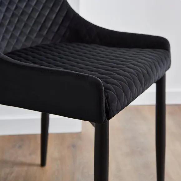 Montreal Set of 2 Dining Chairs, Velvet 3