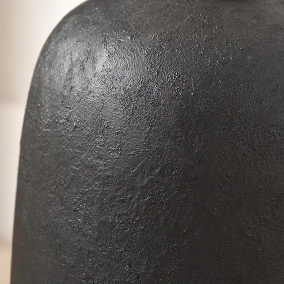 Tall Black Fibrestone Decorative Vase 3