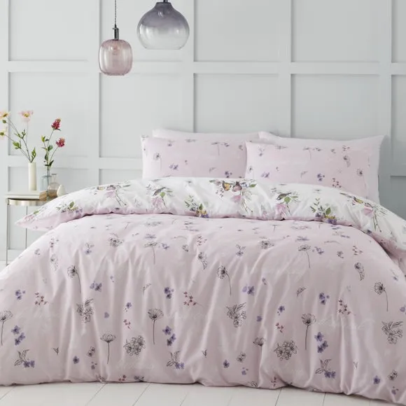 Catherine Lansfield Songbird Reversible Duvet Cover & Pillowcase Set 3