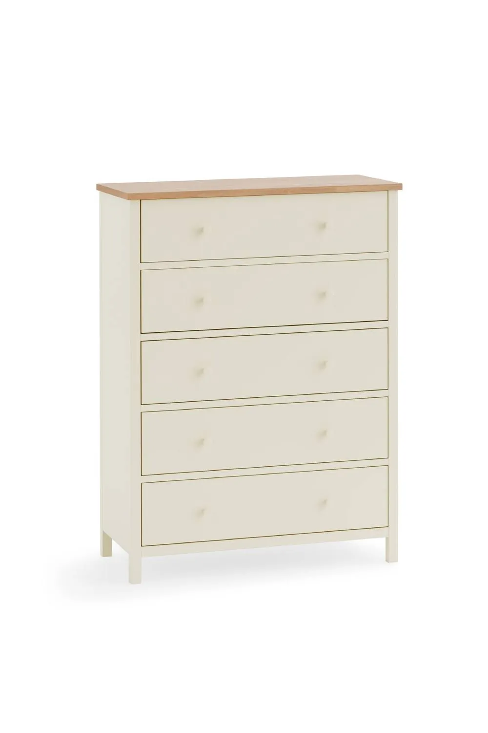 Julian Bowen Coxmoor 5 Drawer Wide Chest in Ivory 2