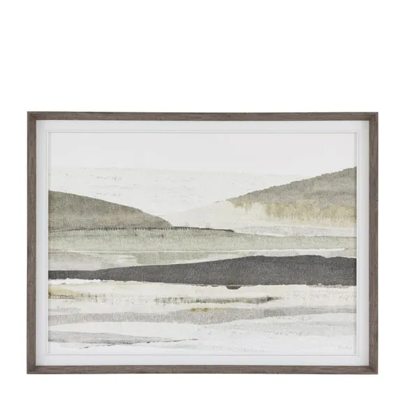 Cedar and Sage Landscape Morning Haze Framed Canvas 3