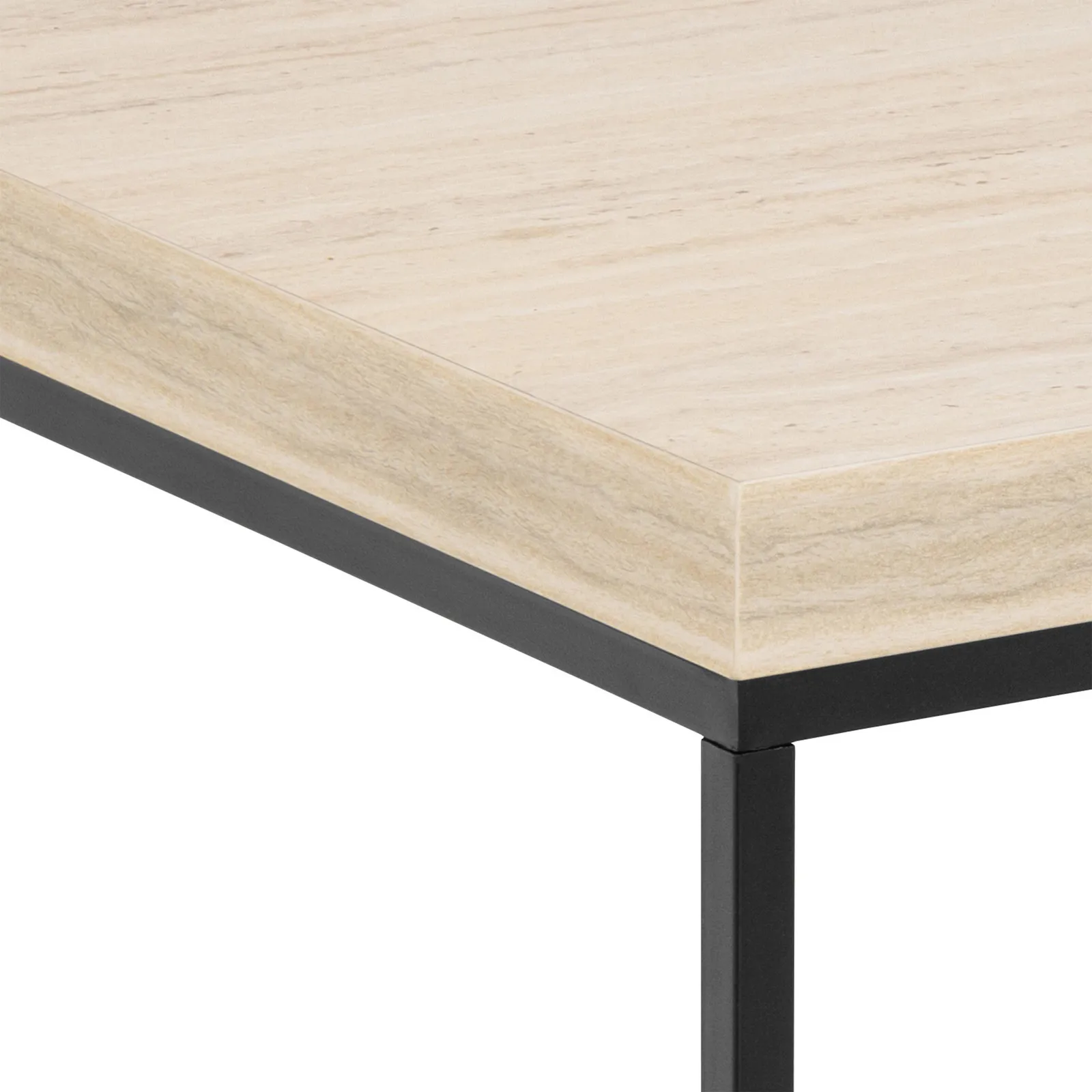Furniture To Go Barossa Coffee Table in Black & Light Oak 40cm 5