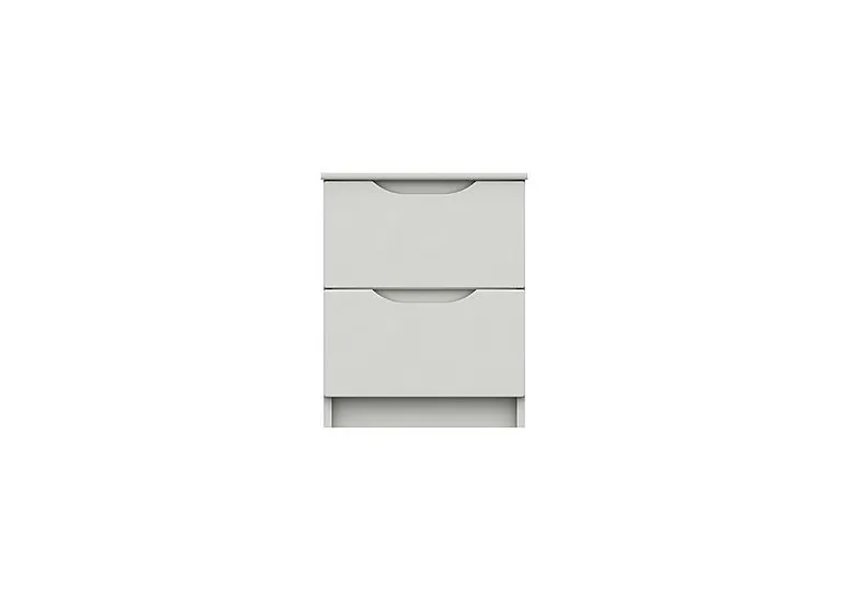 St Pancras 2 Drawer Bedside Cabinet - White
