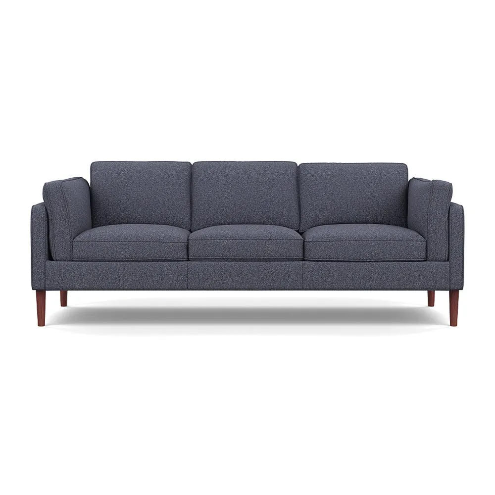 Heal's Sonno 4 Seater Loop Boucle Navy Walnut Feet 1