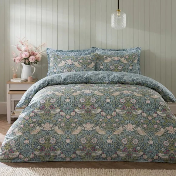 Strawberry Thief 100% Cotton Duvet Cover & Pillowcase Set 1