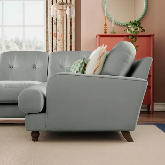 Martha Vintage Velvet Full Corner Sofa 3