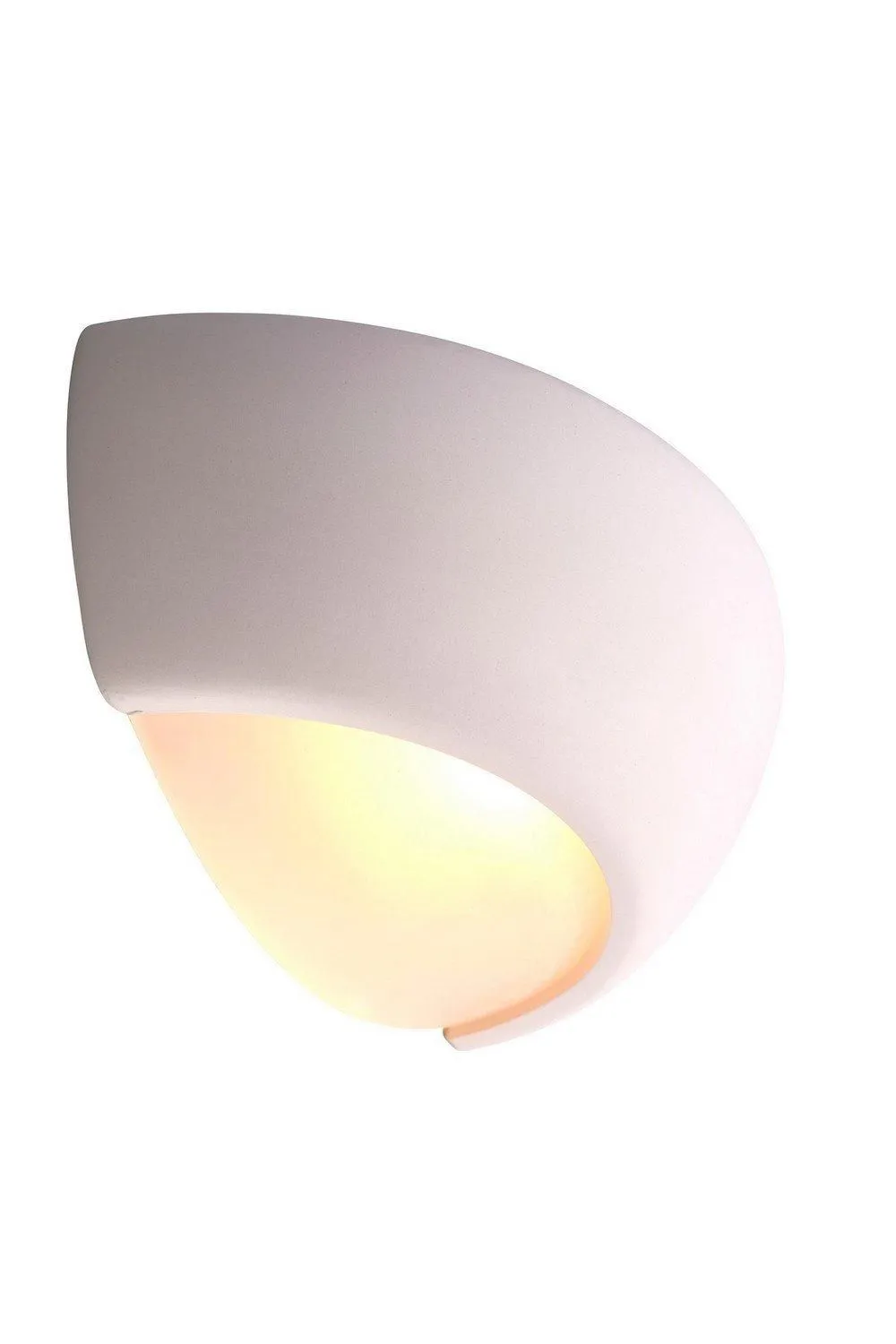 Netlighting Eton 1 Light Indoor Plaster Wall Uplighter Unglazed Ceramic E27 in White 3