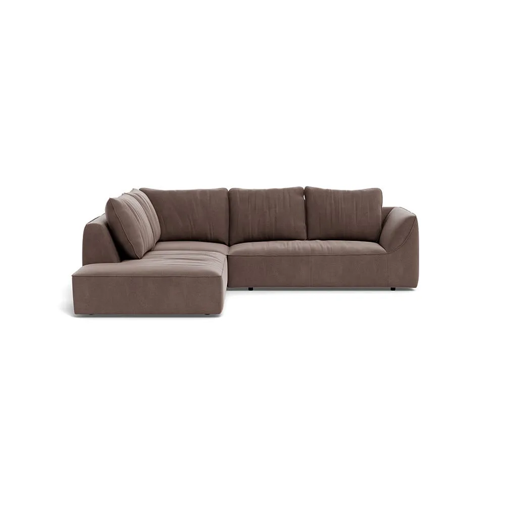Heal's Morven Left Hand Facing Large Corner Sofa Smart Velvet Mouse 1