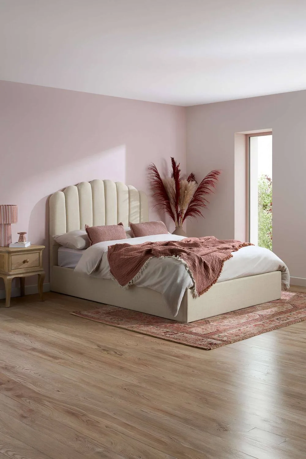 Birlea Monaco King Ottoman Bed Beige