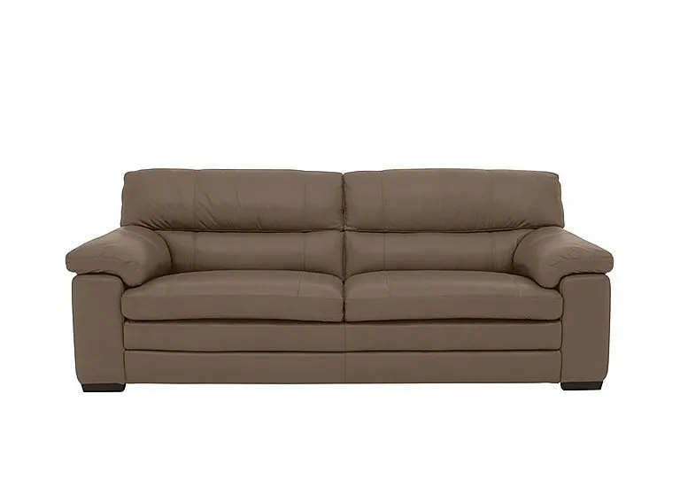 Cozee 3 Seater Pure Premium Leather Sofa - Fawn