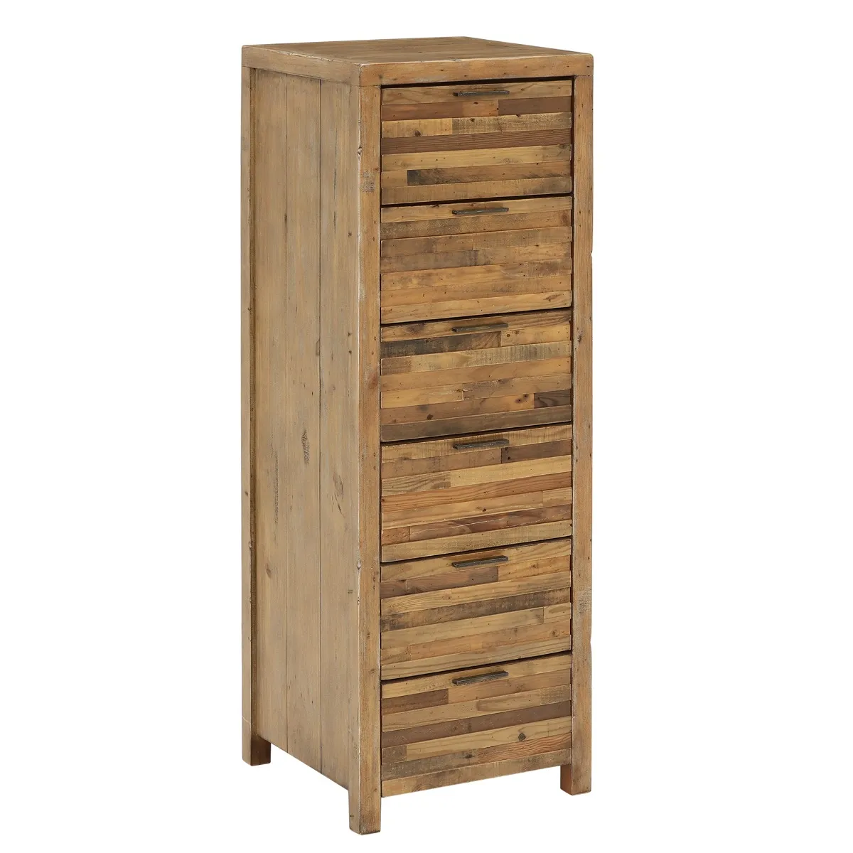 Charlie Reclaimed Wood 6 Drawer Lingerie Tallboy