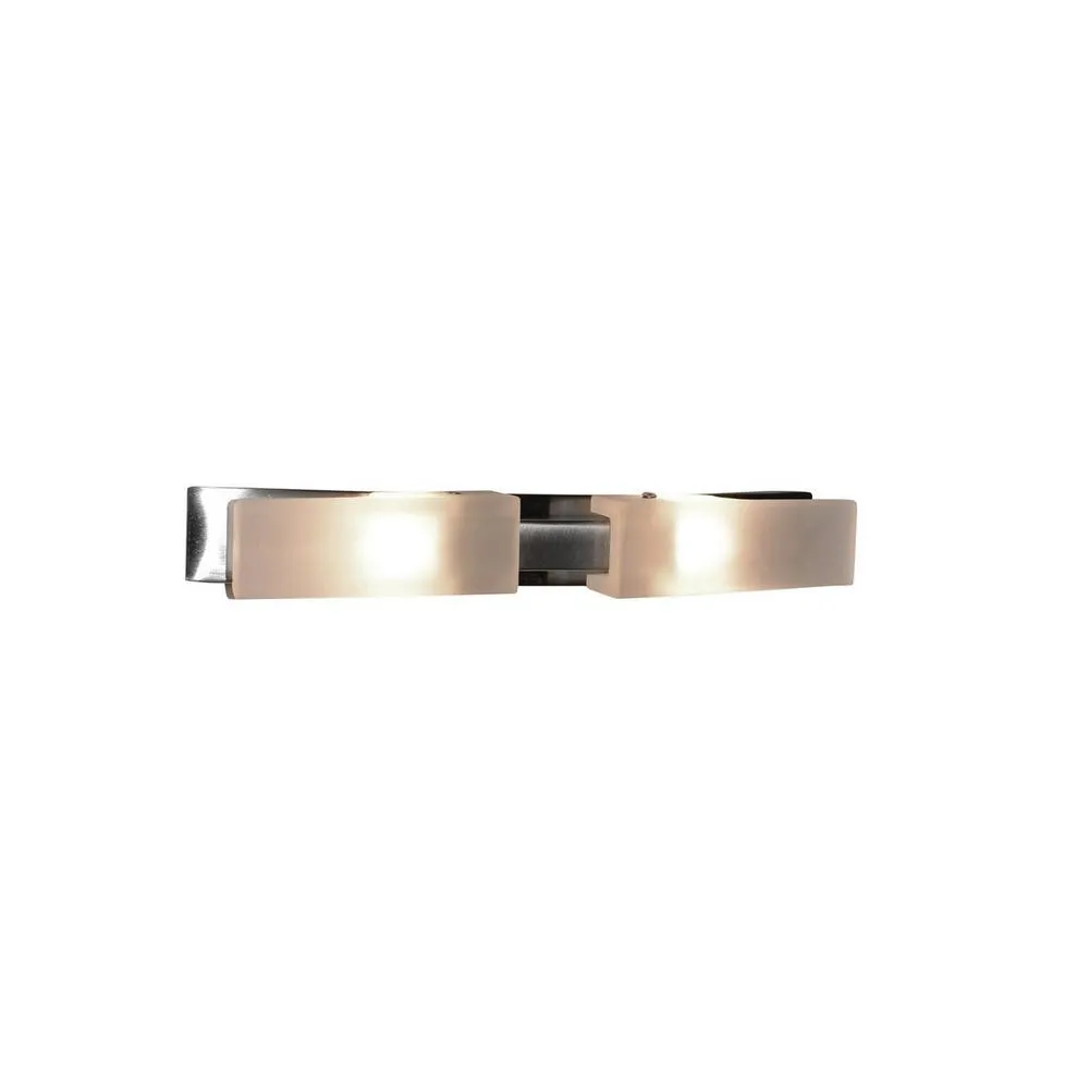 Netlighting (0037 007) Arco Wall 2 Light G9 Satin Nickel in Grey