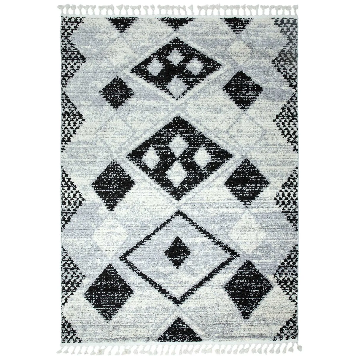 Ayran Rug, Grey and Black