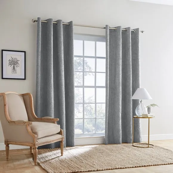 Ensley Chenille Blackout Eyelet Curtains 2