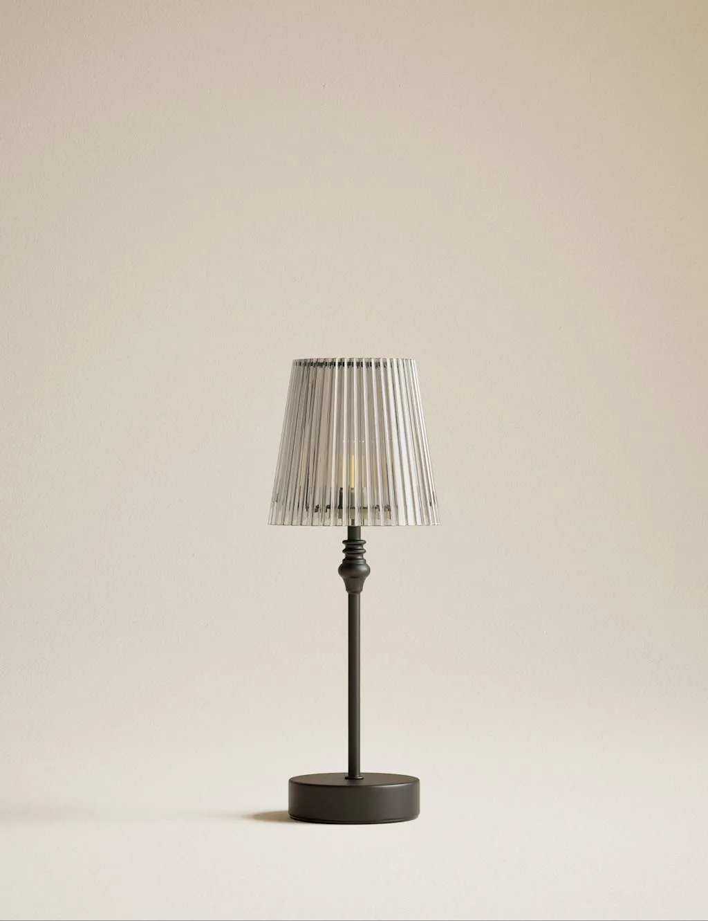 M&S Metal Rechargeable Table Lamp Black