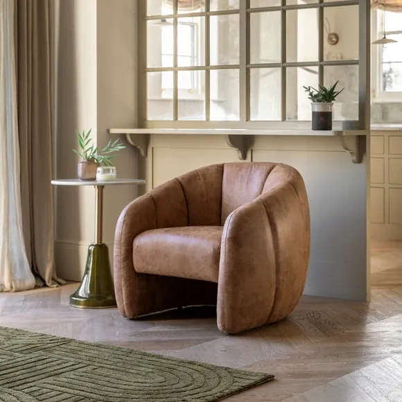 Brea Leather Tub Chair 2