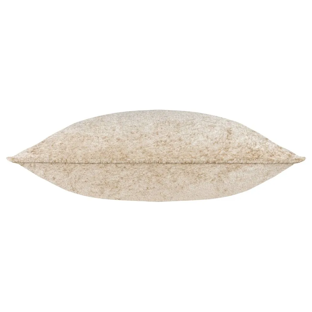 Paoletti Lustre Crushed Velvet Cushion in Light Beige 3