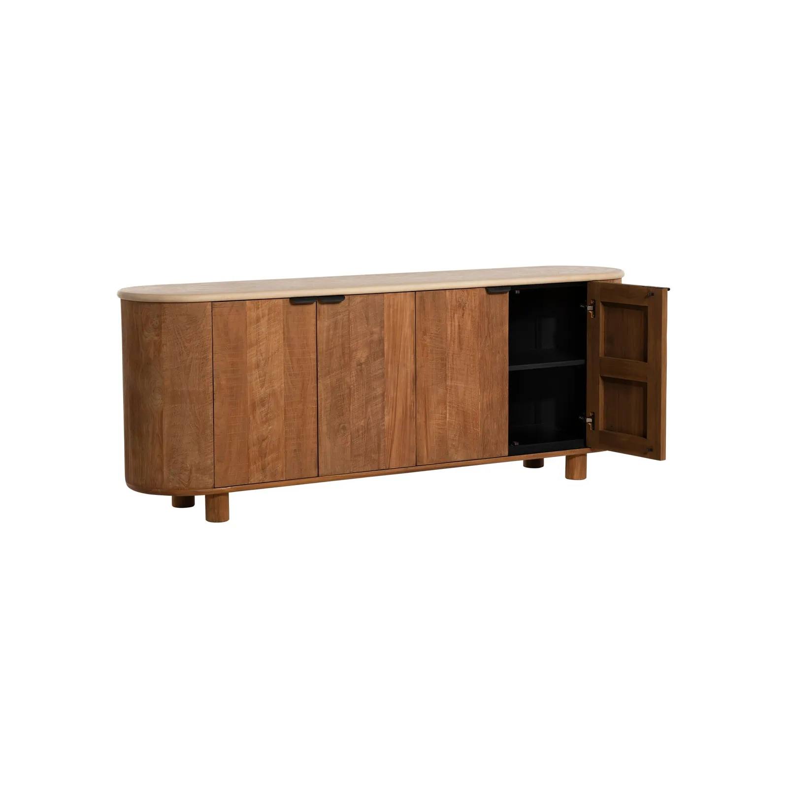 Old Java Panama 4 Door Dresser 200X45X77Cm, Brown Stone Effect | Barker & Stonehouse 2