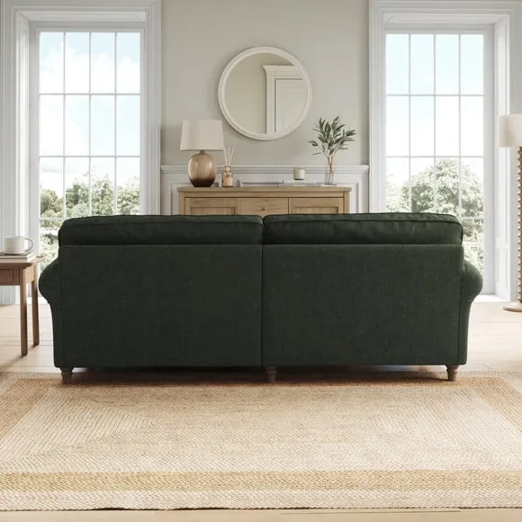 Flori Tonal Plush Chenille Corner Chaise Sofa 3
