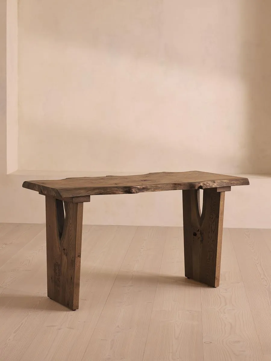 Calne Desk, Dark Oak, Grommet, Centre, 140cm