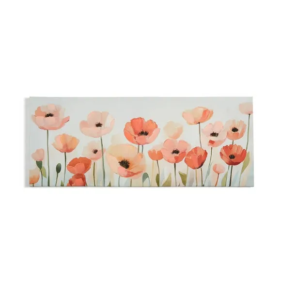 Painterly Style Poppies Canvas 3