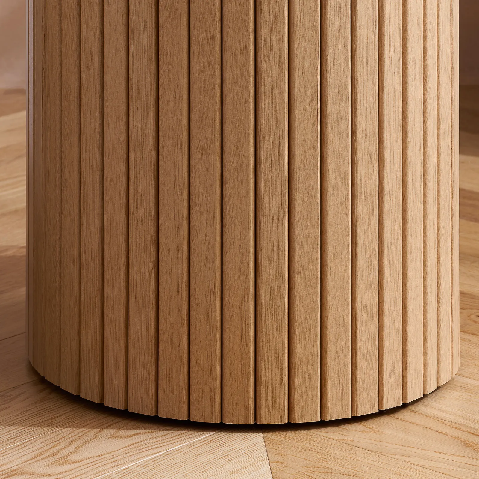 Birlea Fluted Side Table Axel in Brown 4