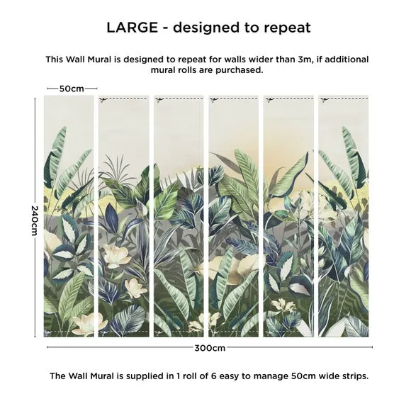 Vintage Jungle Wall Mural 4