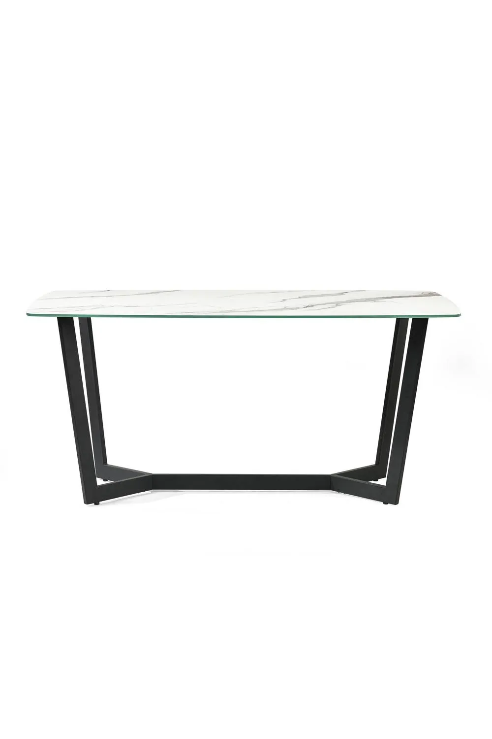 Julian Bowen Olympus Rectangular Glass Top 4-6 Dining Table in White 6