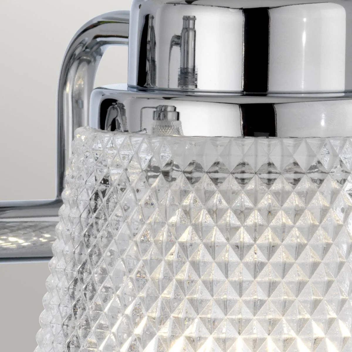 Netlighting Hudson 2 Light Wall Light Polished Chrome IP44 in Grey 3