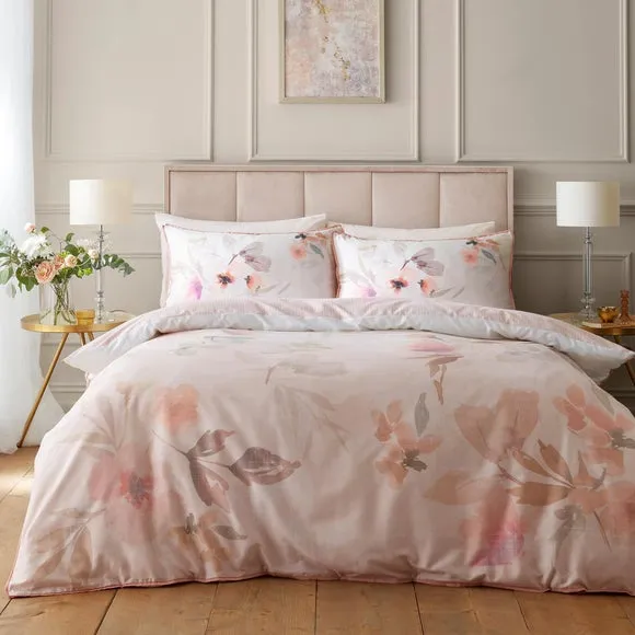 Soiree Mia Floral Blooms 100% Cotton Duvet Cover & Pillowcase Set 1