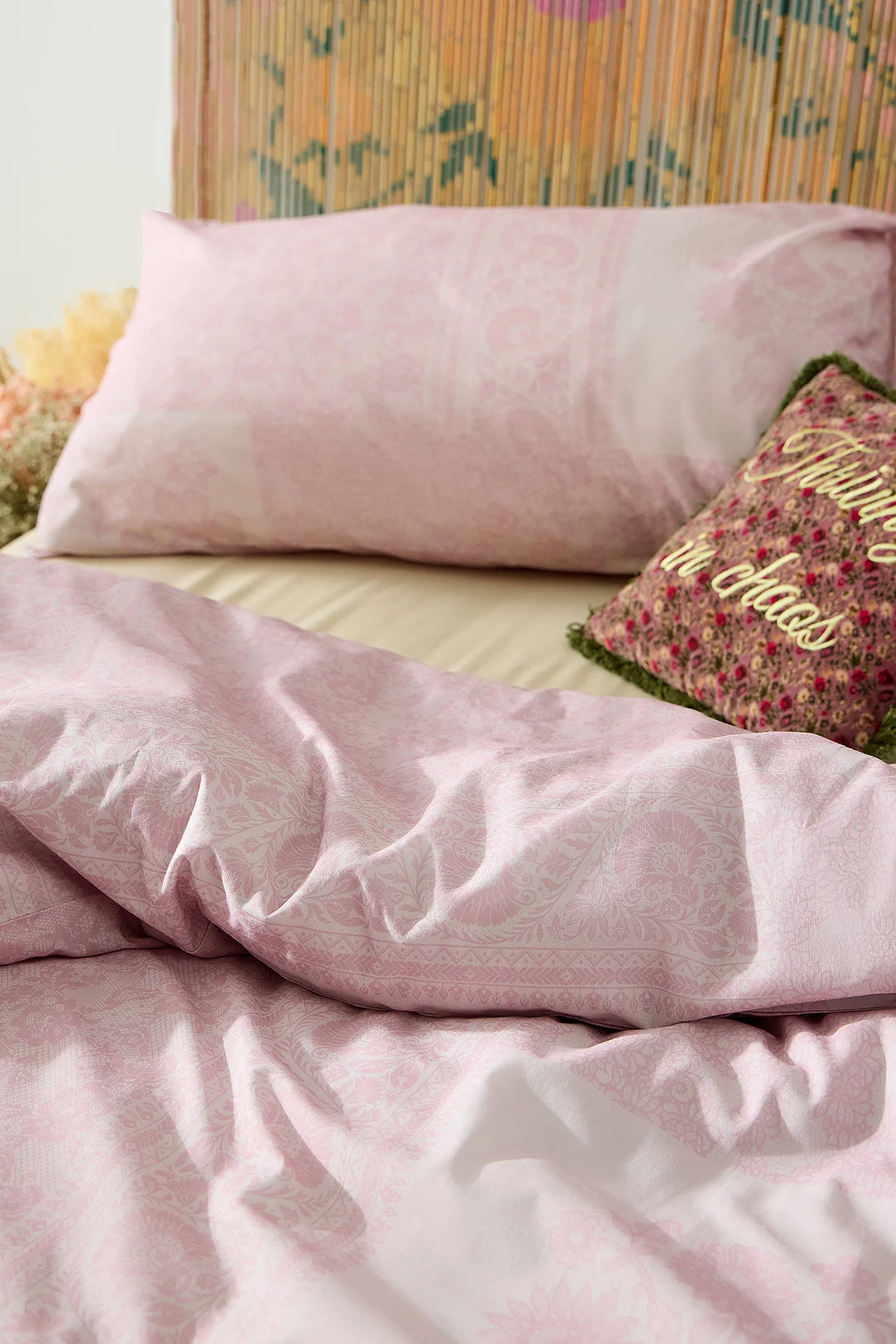 Lace Pink Duvet Set - Pink 4
