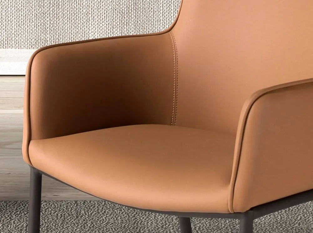 Angel Cerda Angel Cerdá brown leatherette dining chair 4177 in Tan 5