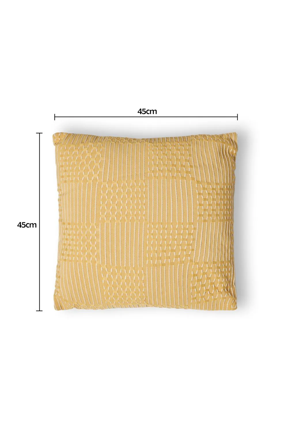 BHS Cross Check Cushion in Yellow 3