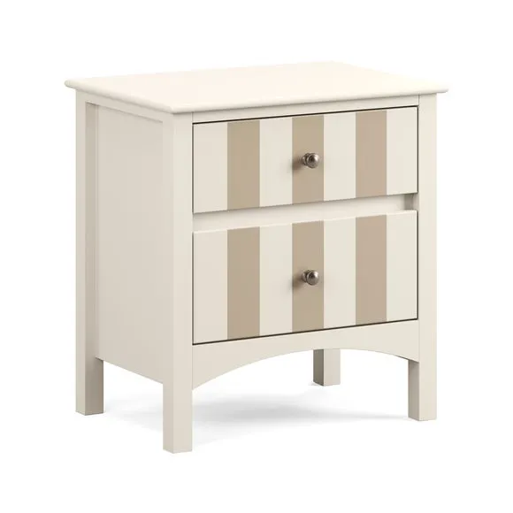 Beatrice Wide 2 Drawer Bedside Table 6