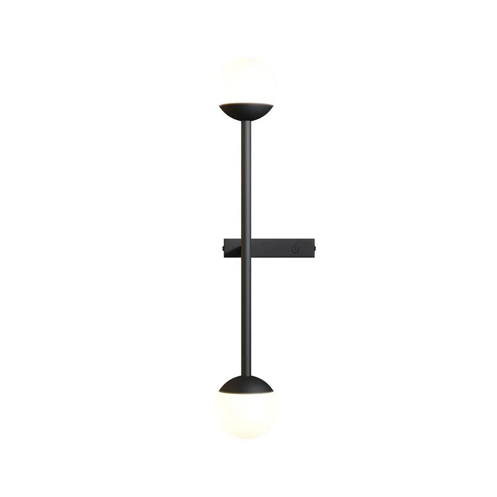 Netlighting Touch Modern Wall Lamp Black Touch Control 3000K 800lm White Shade