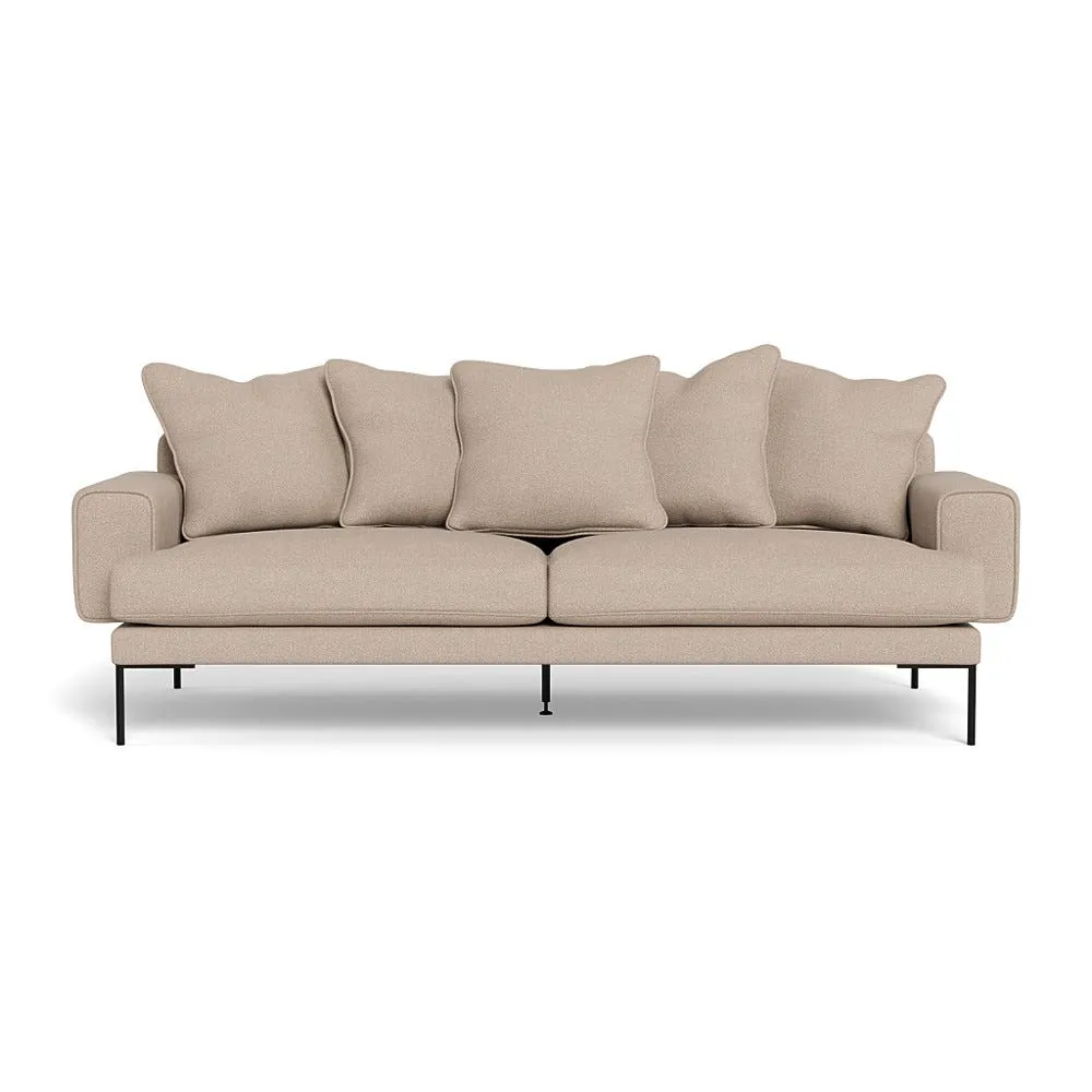 Heal's Torrington 4 Seater Sofa Boucle Tweed Pearl Black Feet 1