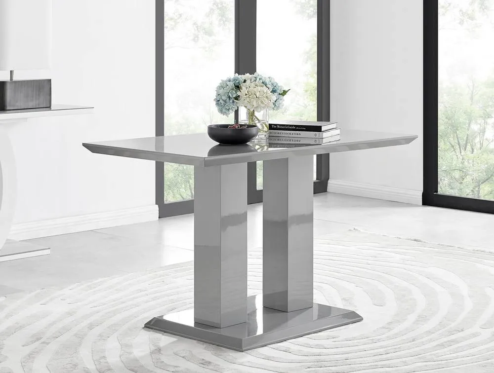 FurnitureboxUK Imperia 4 Grey Dining Table & 4 Belgravia Chairs 3