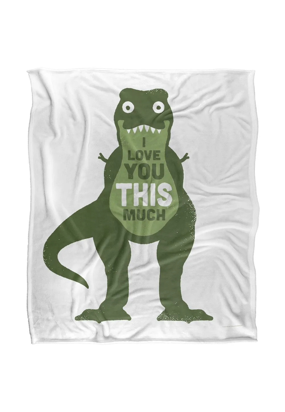 David Olenick Amourosaurus Silky Touch Super Soft Throw Blanket 152 X 127 cm in White