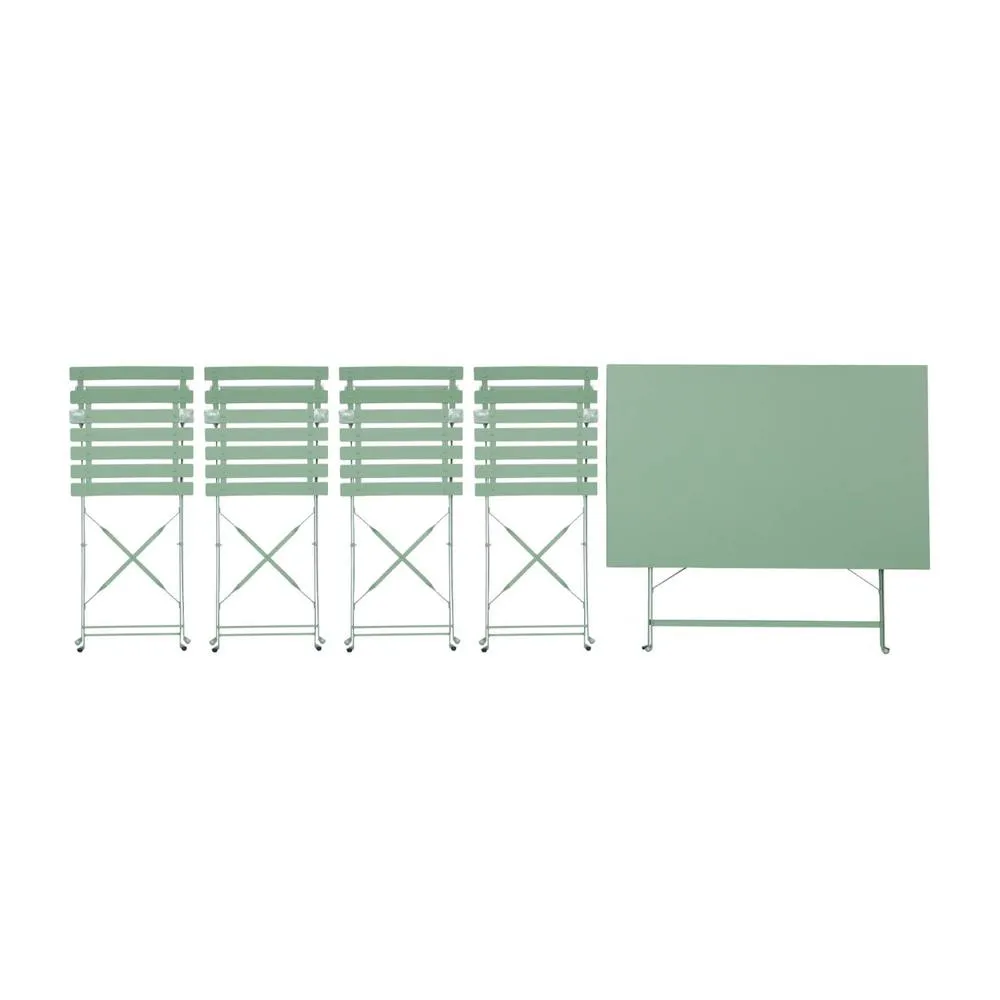 sweeek 4-seater folding metal bistro garden table in Grey 6