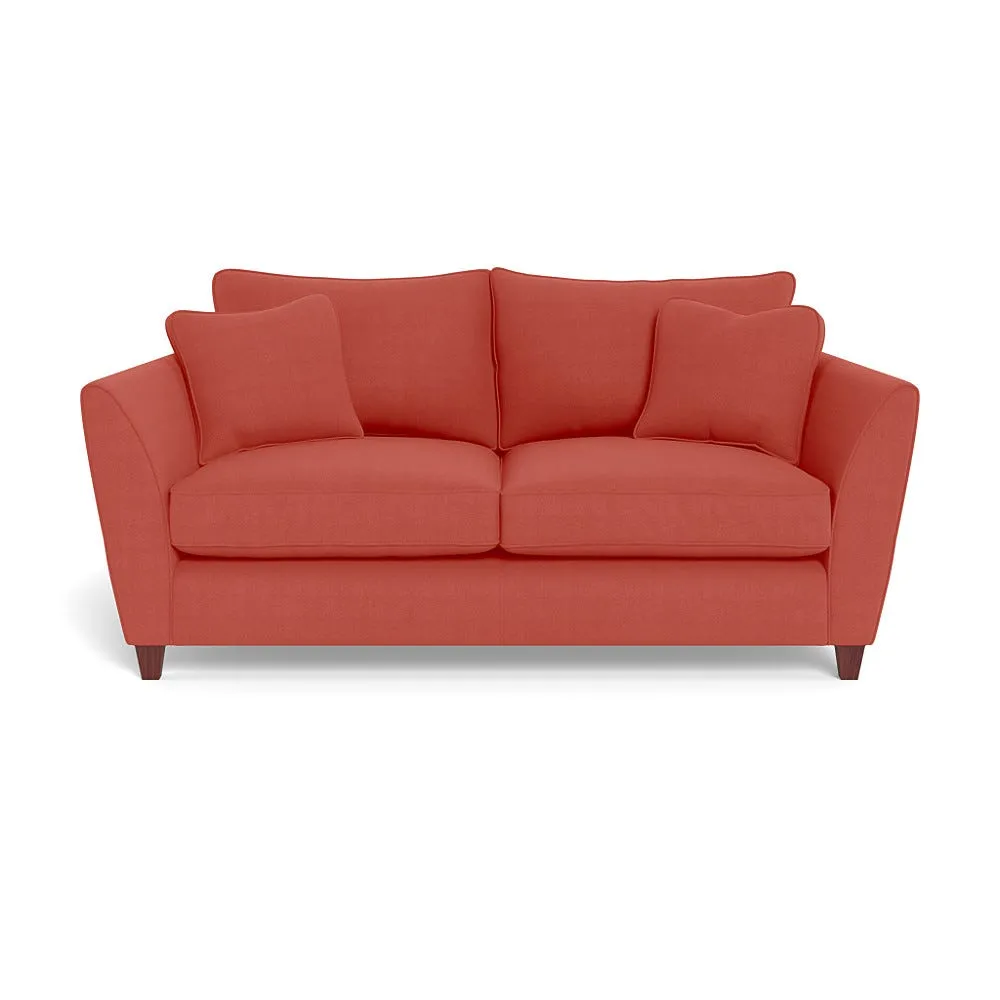 Heal's Torino 3 Seater Sofa Linen Grenadine Walnut Feet