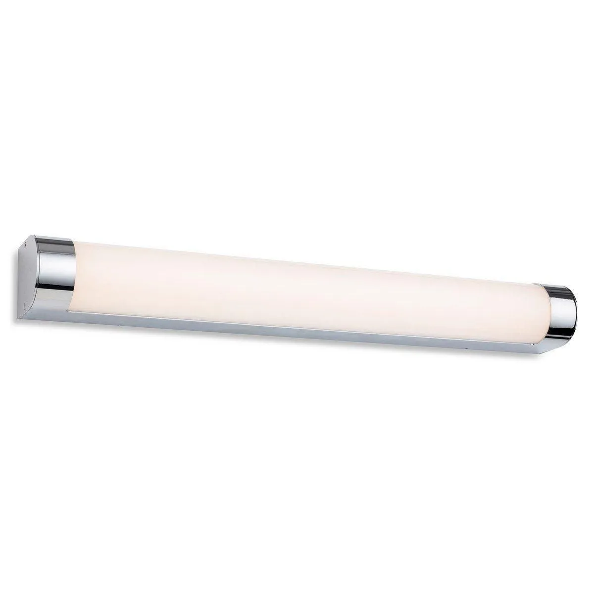 Netlighting Lima Bathroom LED Wall Light 600mm Chrome with Opal Diffuser IP44 in Grey