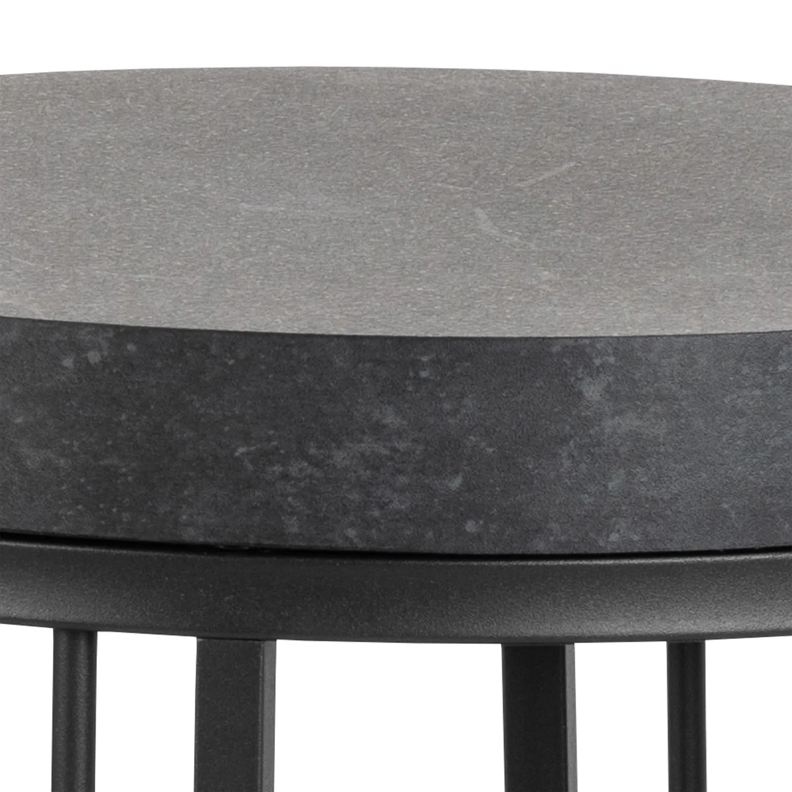 Furniture To Go Strington Round Bedside Table 1 Shelf in Matt Black 6