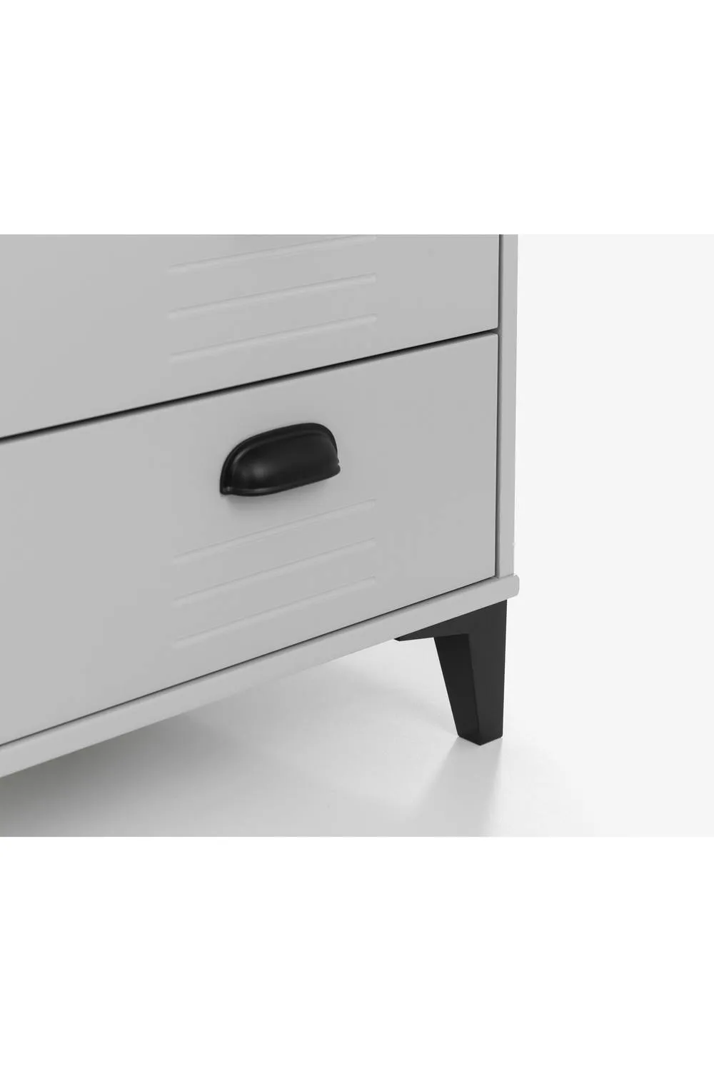 Julian Bowen Lakers Locker Style 4 Drawer Chest in Grey 5