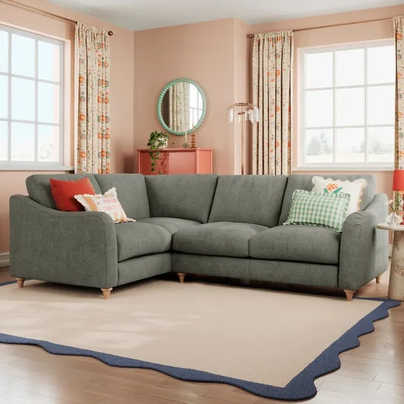 Hattie Tonal Plush Chenille Corner Sofa