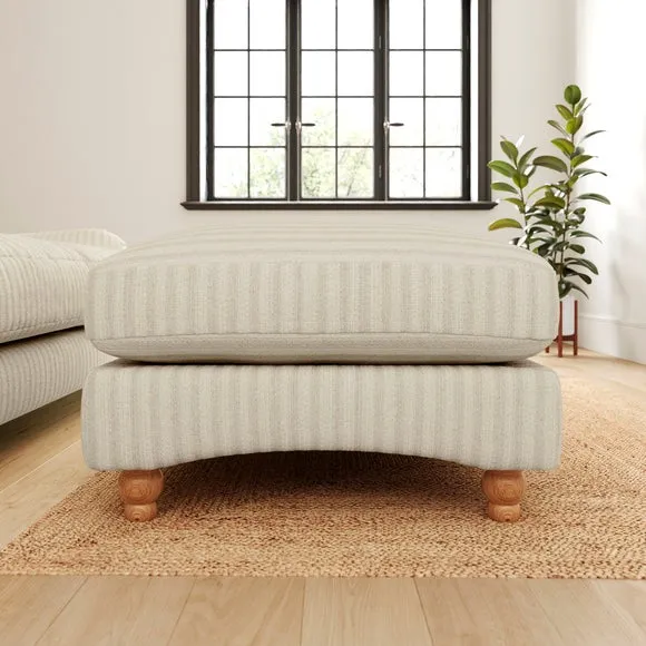 Martha Chunky Chenille Stripe Footstool 2