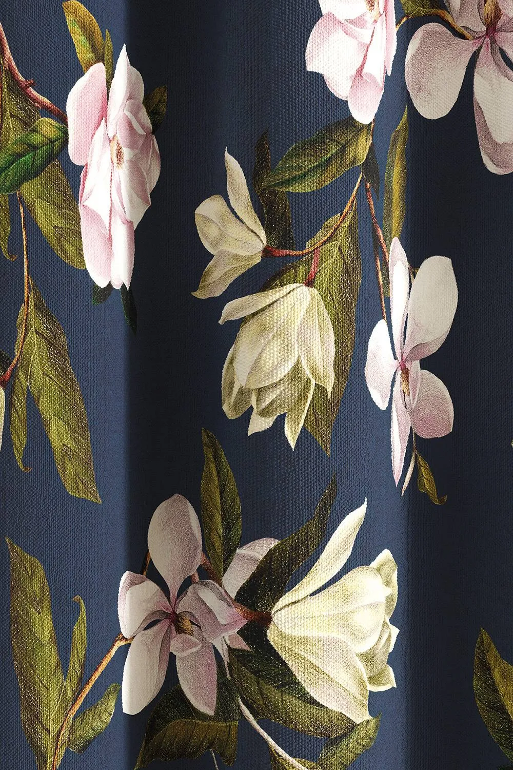 Ted Baker 'Opal Floral' Cotton Lined Curtains in Navy 3
