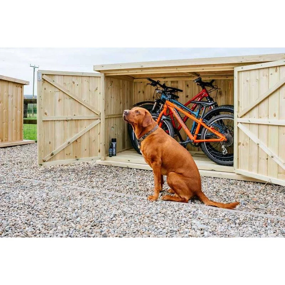 Buttercup Farm Chipping Bike Store Large - Timber - L113 x W227 x H127 cm in Brown 2